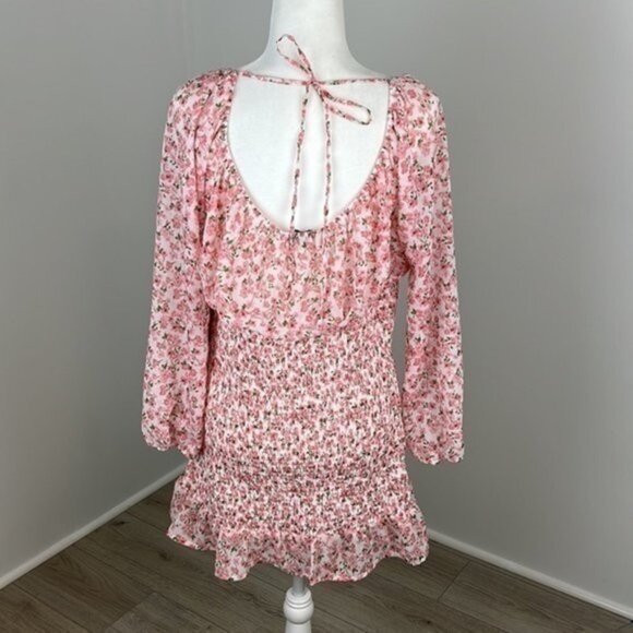 J for Justify Floral Smocked Long Sleeve Mini Dress Size XL NWT - Picture 5 of 8